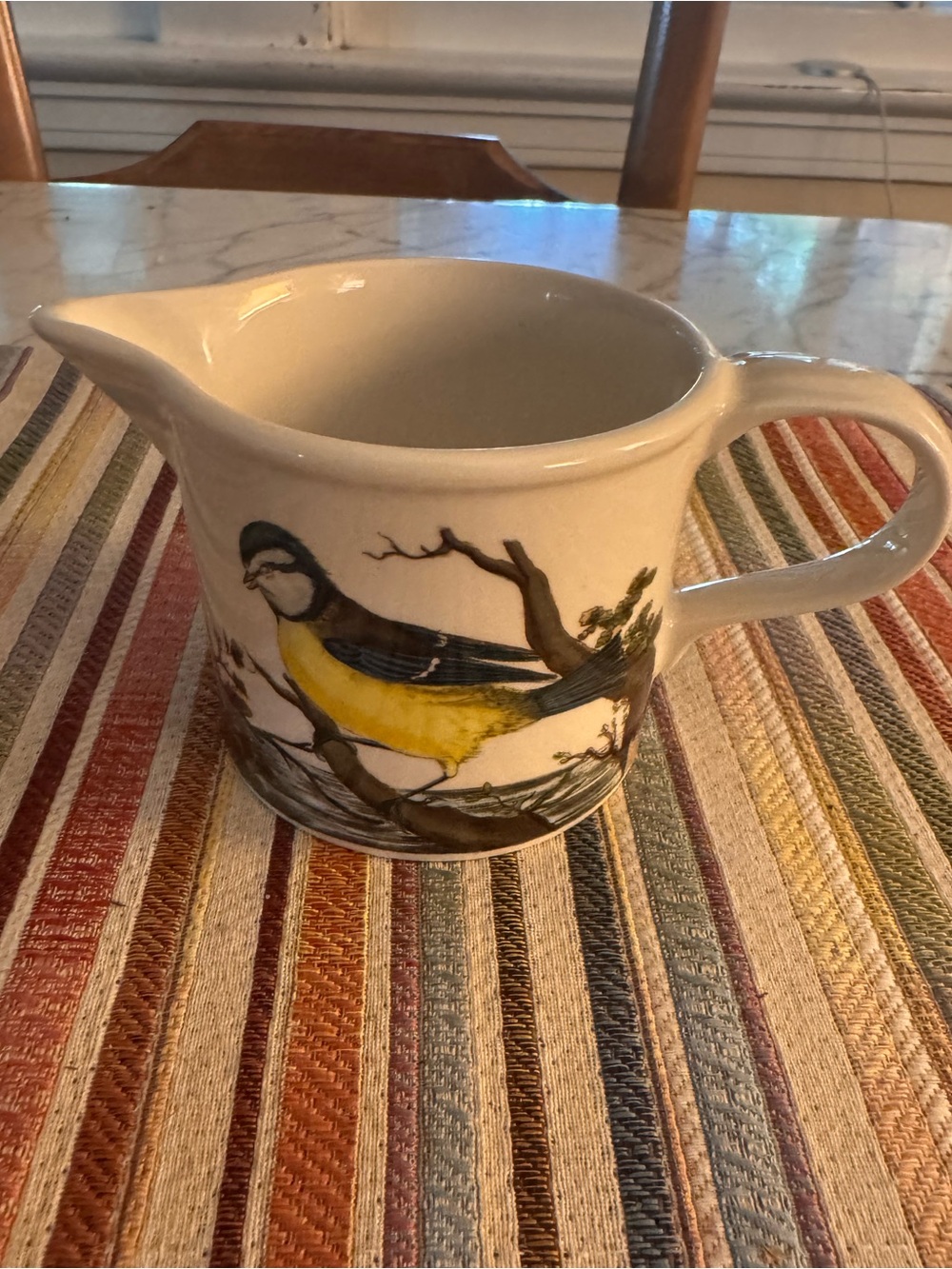 Portmeirion birds of Britain made in England pitcher, like new
